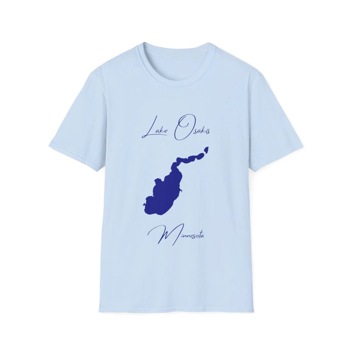 Minnesota  Lake  Osakis  T-shirt  front  position  view  from  front  light  blue.webp