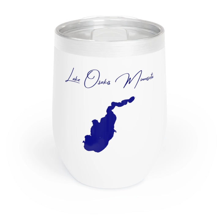 Minnesota  Lake  Osakis  Wine  Tumbler  front  position  view  from  front  white.webp