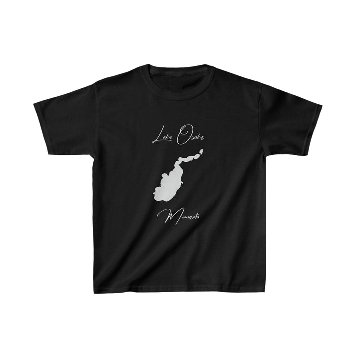 Minnesota  Lake  Osakis  Youth  T-shirt  front  position  view  from  front  black.webp