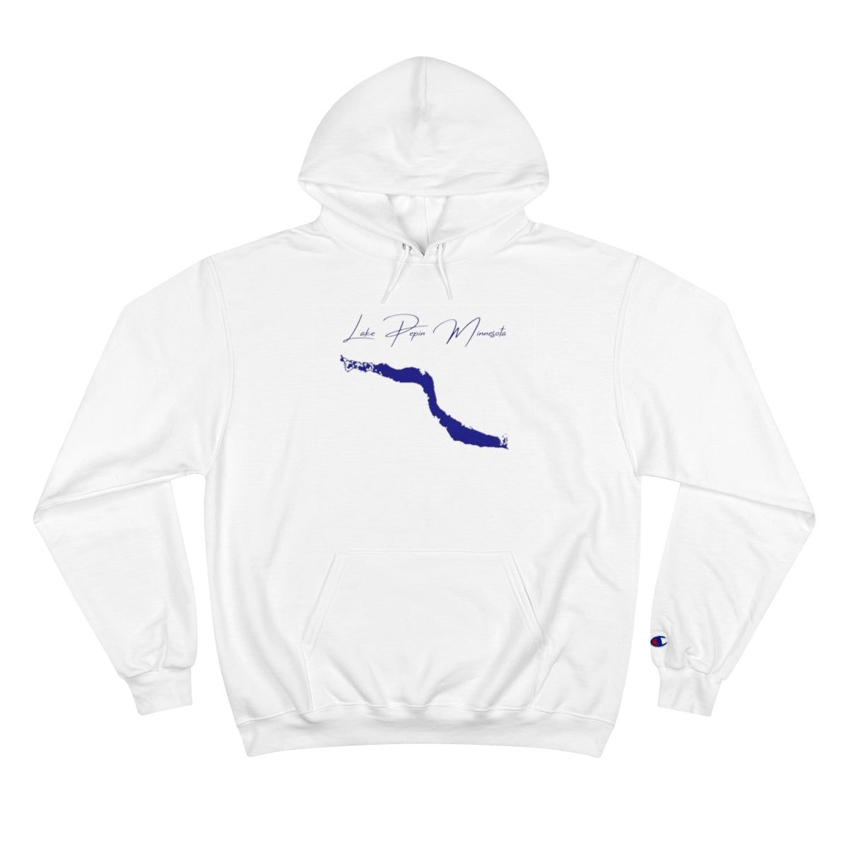 Minnesota  Lake  Pepin  Hoodie  front  position  view  from  front  white.webp