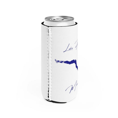 Minnesota  Lake  Pepin  Slim  Can  Koozie  all  position  view  from  right  white.webp