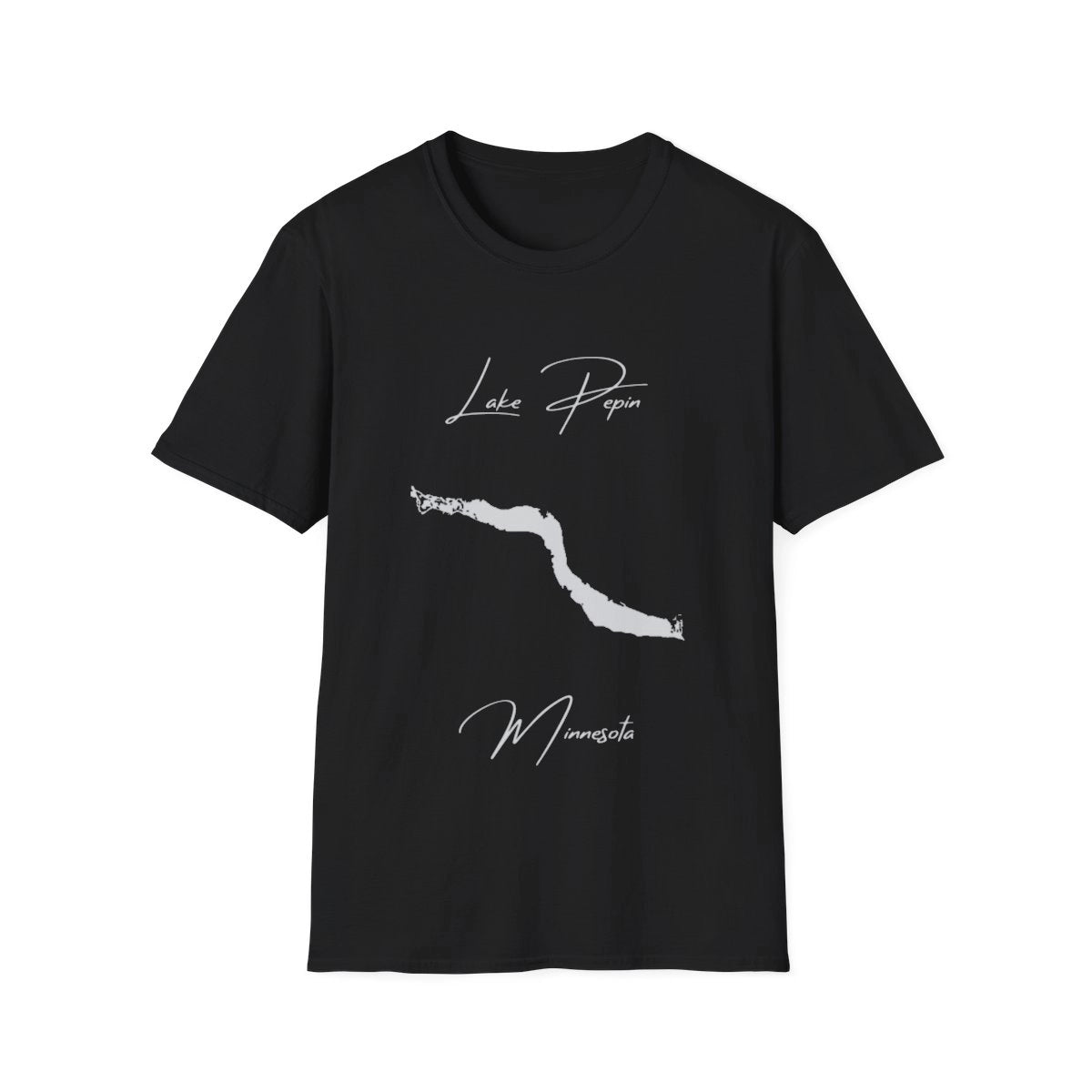 Minnesota  Lake  Pepin  T-shirt  front  position  view  from  front  black.webp