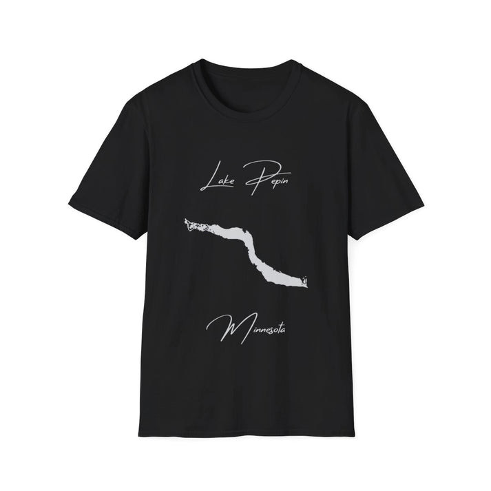 Minnesota  Lake  Pepin  T-shirt  front  position  view  from  front  black.webp