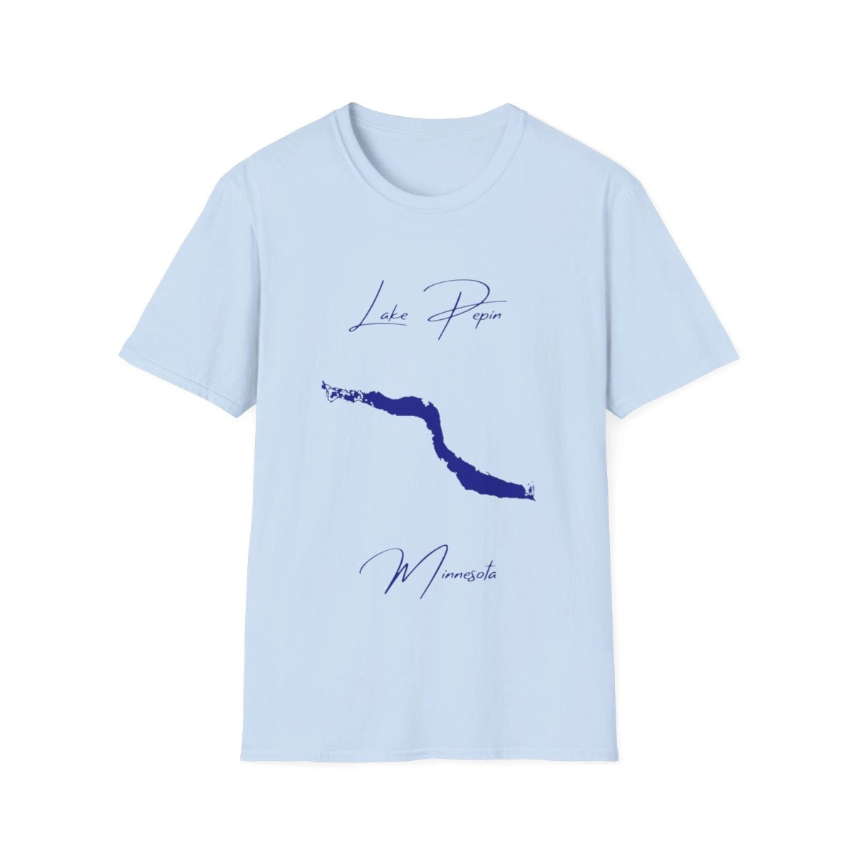 Minnesota  Lake  Pepin  T-shirt  front  position  view  from  front  light  blue.webp