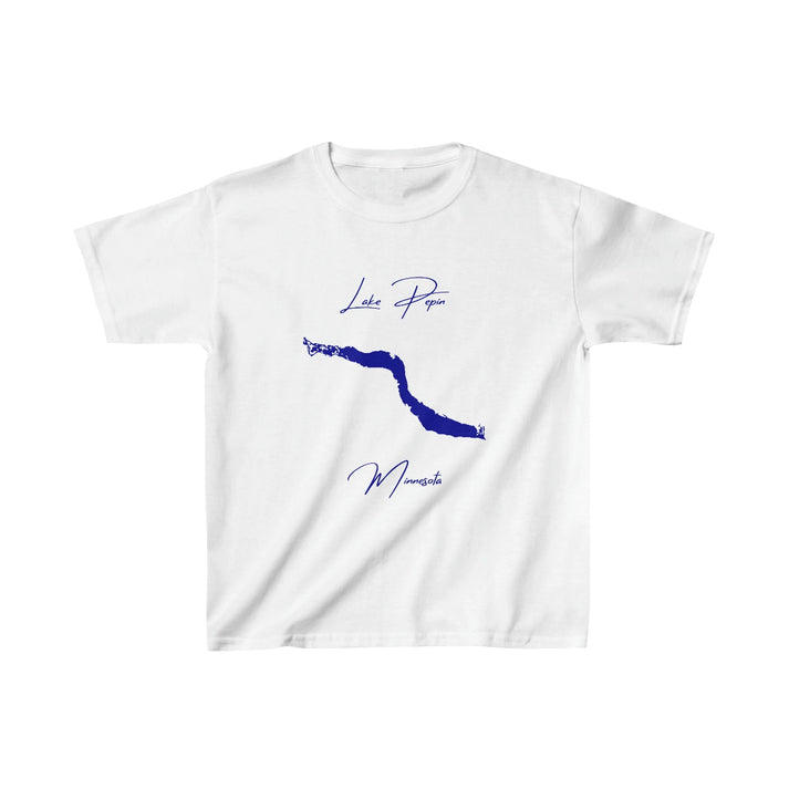 Minnesota  Lake  Pepin  Youth  T-shirt  front  position  view  from  front  white.webp