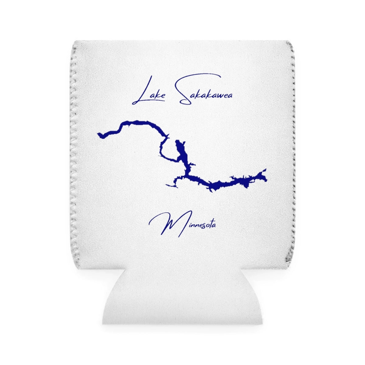 Minnesota  Lake  Sakakawea  Can  Koozie  front  position  view  from  front-1  white.webp