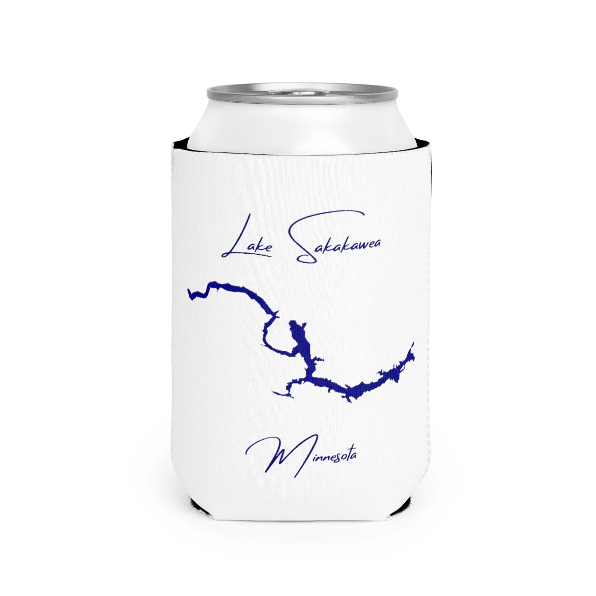 Minnesota  Lake  Sakakawea  Can  Koozie  front  position  view  from  front-2  white.webp