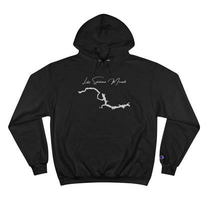 Minnesota  Lake  Sakakawea  Hoodie  front  position  view  from  front  black.webp