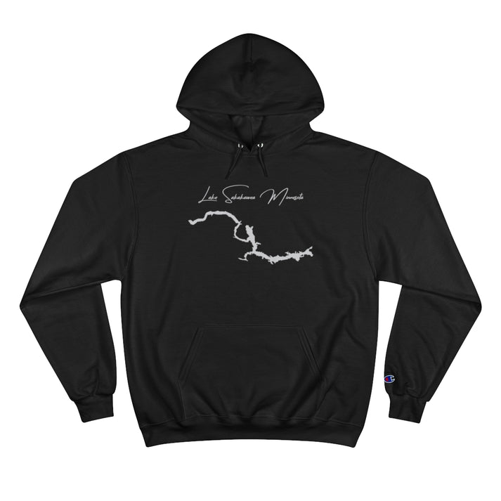 Minnesota  Lake  Sakakawea  Hoodie  front  position  view  from  front  black.webp