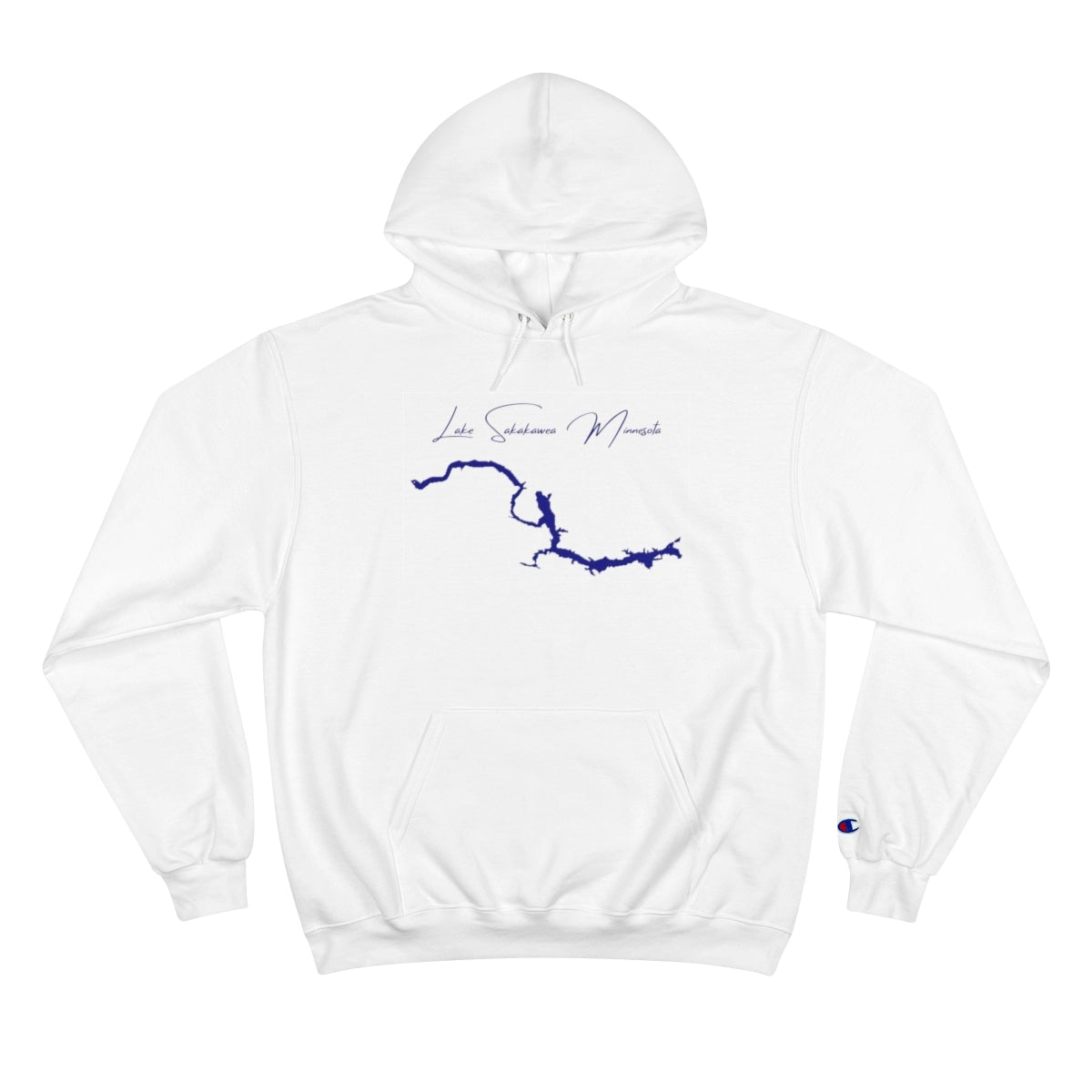 Minnesota  Lake  Sakakawea  Hoodie  front  position  view  from  front  white.webp