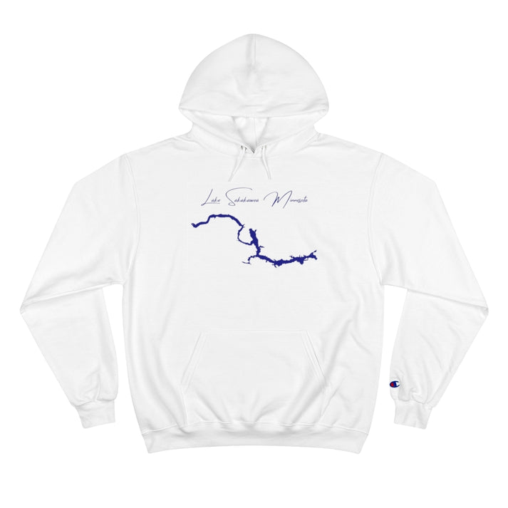Minnesota  Lake  Sakakawea  Hoodie  front  position  view  from  front  white.webp