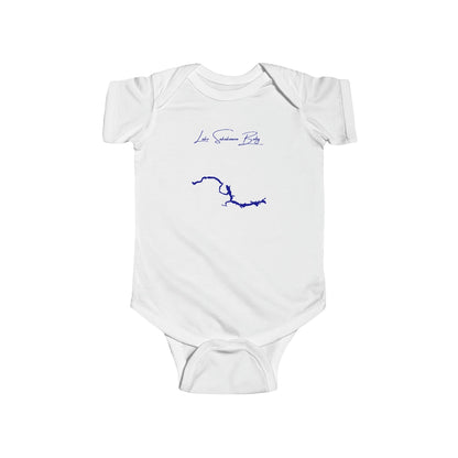 Minnesota  Lake  Sakakawea  Onesie  front  position  view  from  front  white.webp
