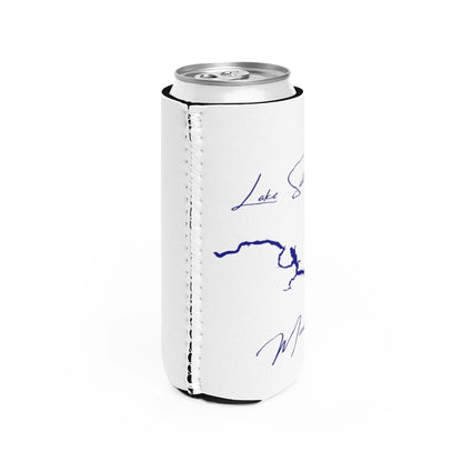 Minnesota  Lake  Sakakawea  Slim  Can  Koozie  all  position  view  from  right  white.webp
