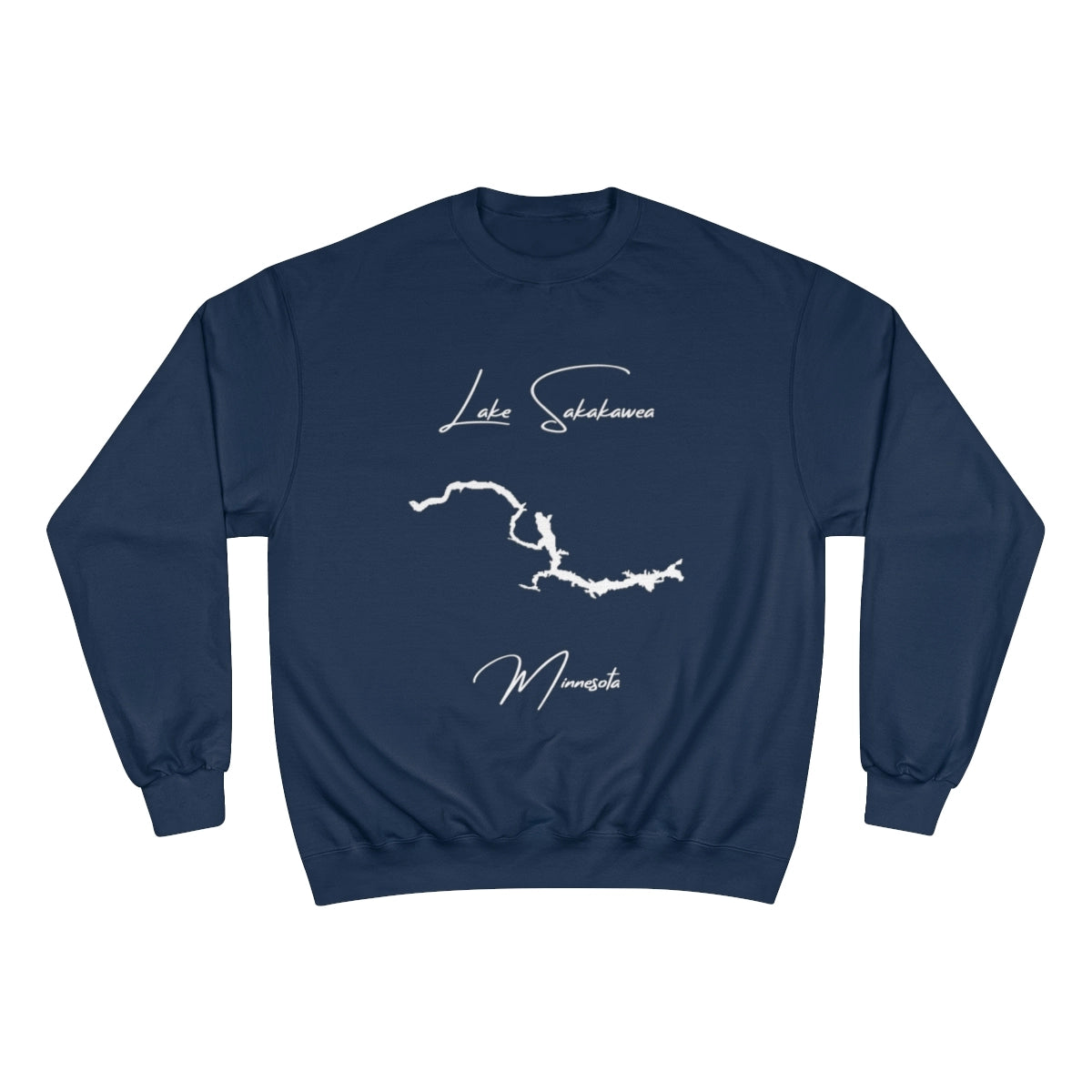 Minnesota  Lake  Sakakawea  Sweatshirt  front  position  view  from  front  navy.webp