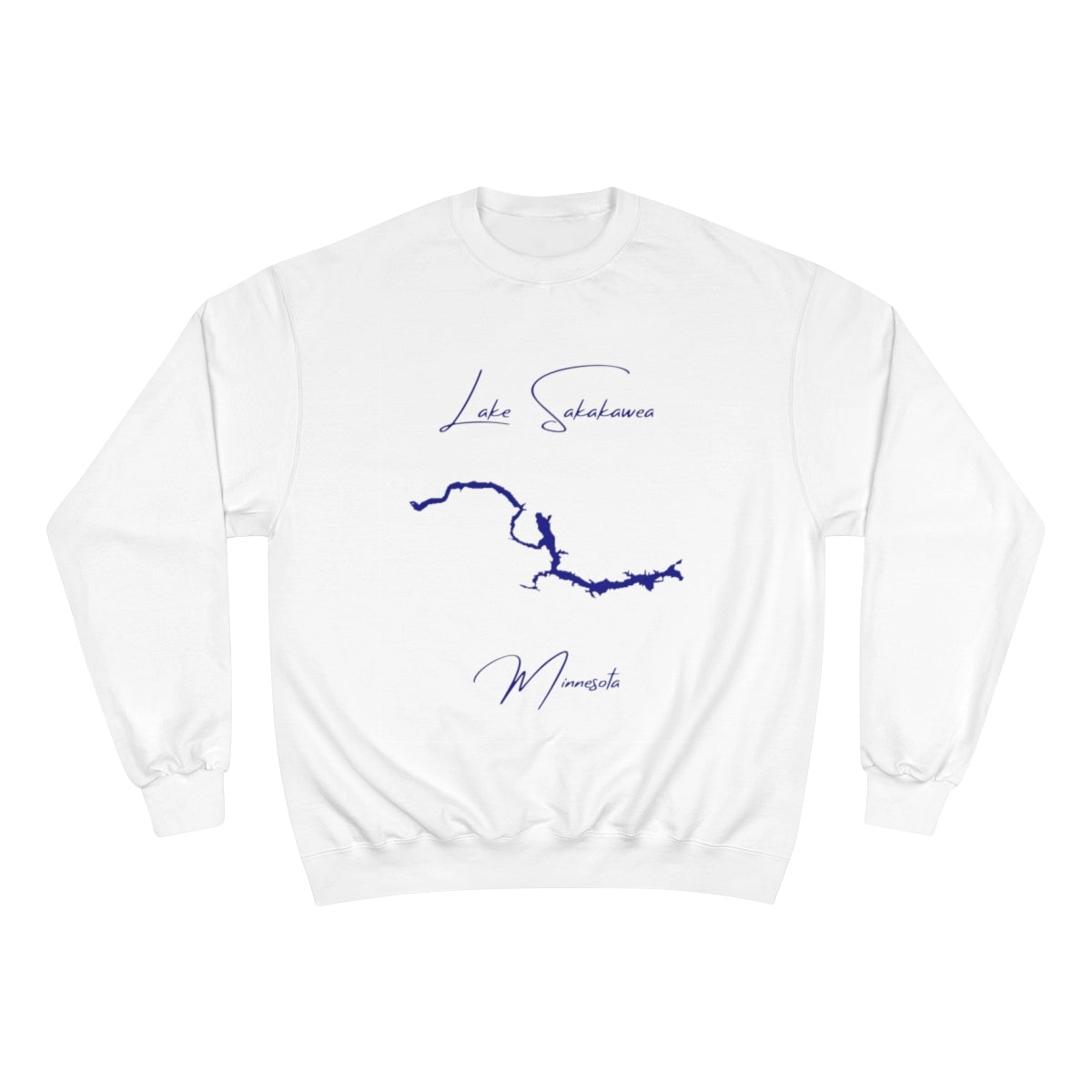 Minnesota  Lake  Sakakawea  Sweatshirt  front  position  view  from  front  white.webp