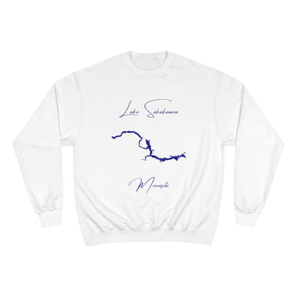 Minnesota  Lake  Sakakawea  Sweatshirt  front  position  view  from  front  white.webp