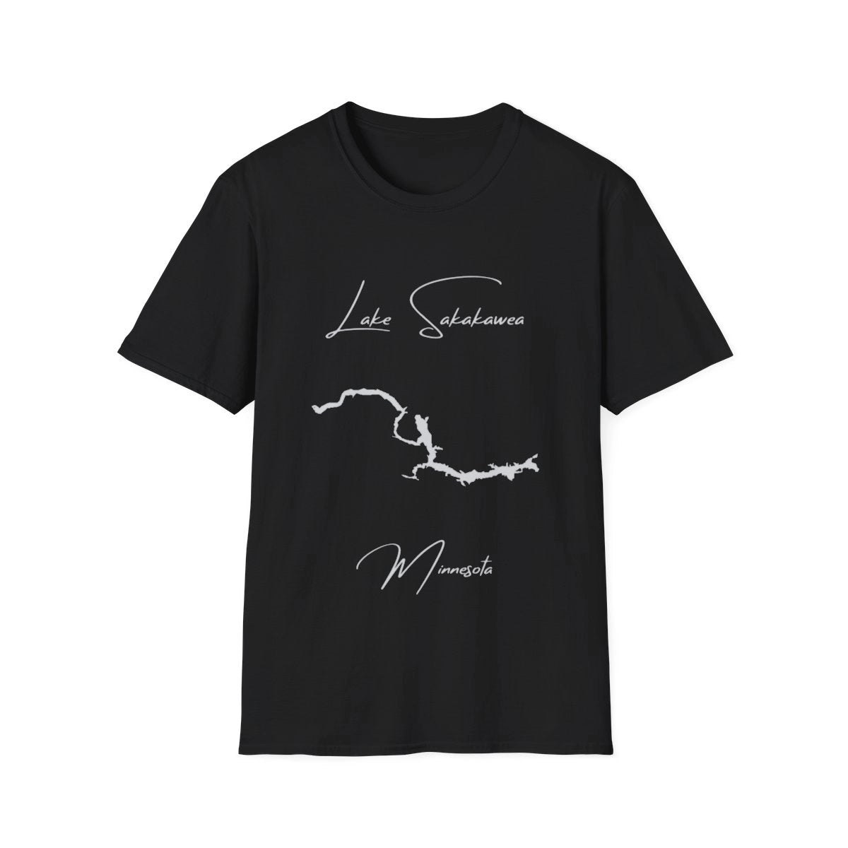 Minnesota  Lake  Sakakawea  T-shirt  front  position  view  from  front  black.webp