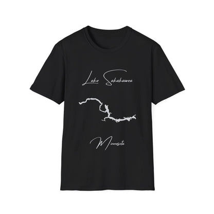 Minnesota  Lake  Sakakawea  T-shirt  front  position  view  from  front  black.webp