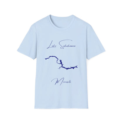 Minnesota  Lake  Sakakawea  T-shirt  front  position  view  from  front  light  blue.webp