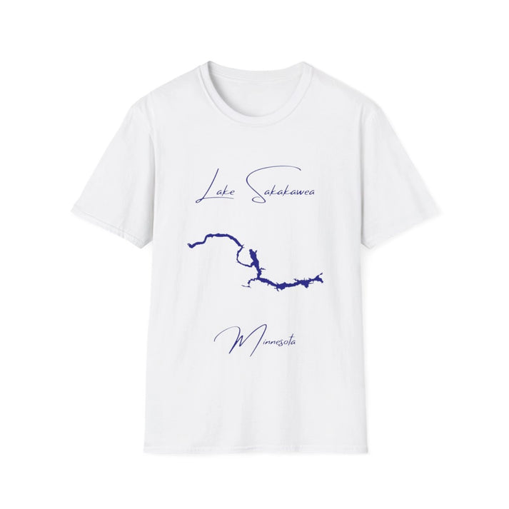 Minnesota  Lake  Sakakawea  T-shirt  front  position  view  from  front  white.webp