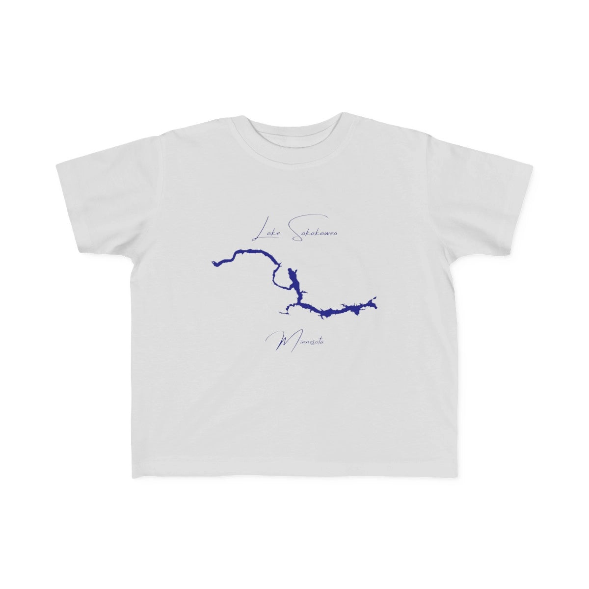 Minnesota  Lake  Sakakawea  Toddler  T-shirt  front  position  view  from  front  silver.webp
