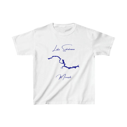 Minnesota  Lake  Sakakawea  Youth  T-shirt  front  position  view  from  front  white.webp