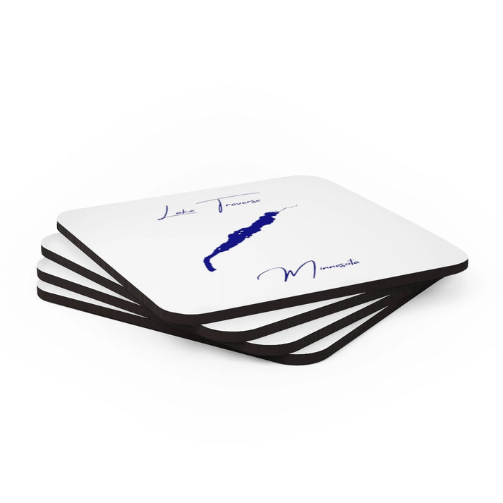 Minnesota  Lake  Traverse  Coaster  Set  front  position  view  from  stacked  3.75  x  3.75.webp