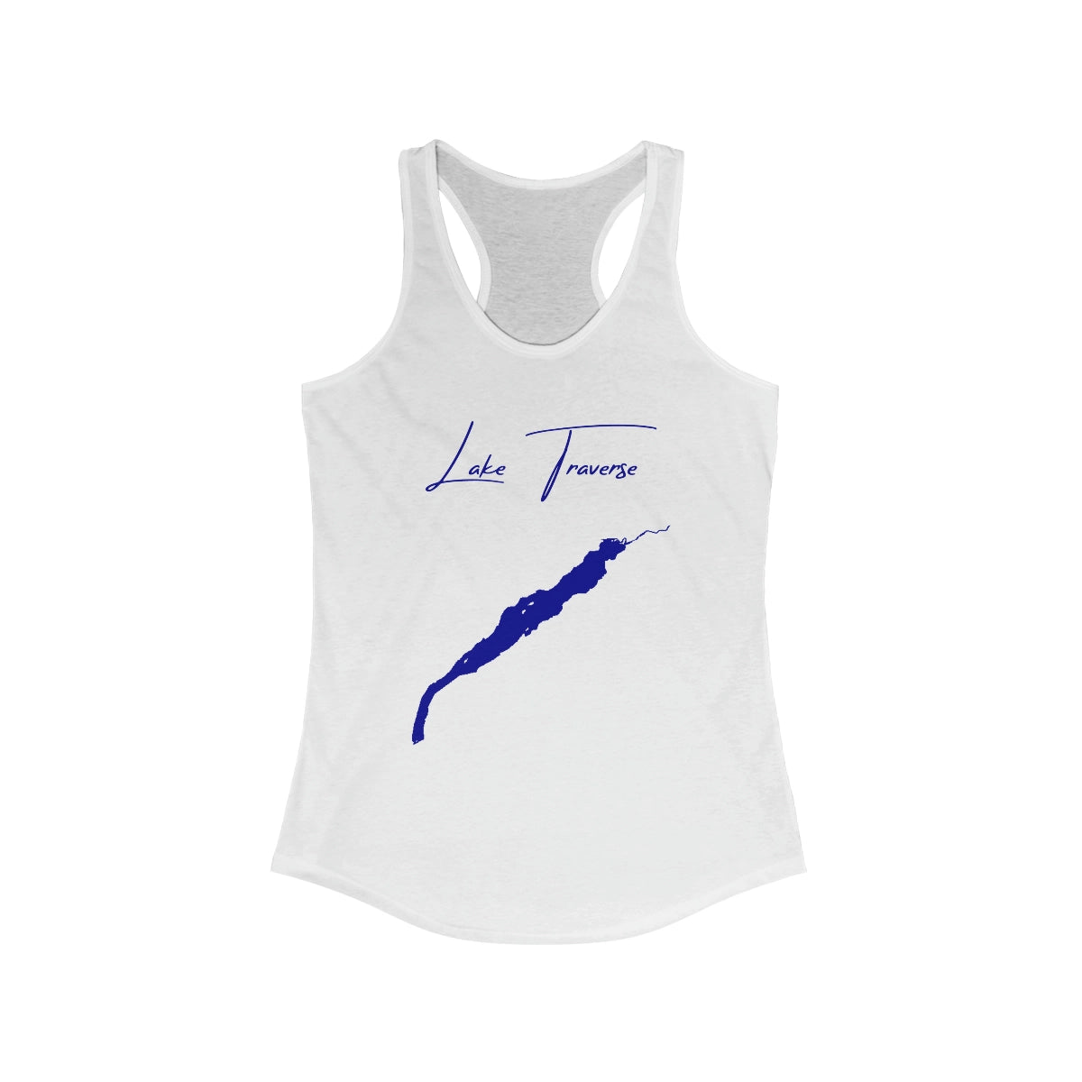 Minnesota  Lake  Traverse  Racerback-Tank  front  position  view  from  front  solid  white.webp
