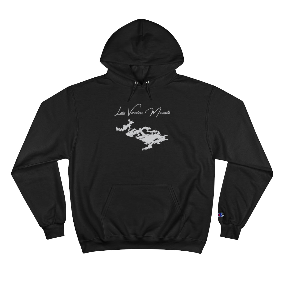 Minnesota  Lake  Vermilion  Hoodie  front  position  view  from  front  black.webp