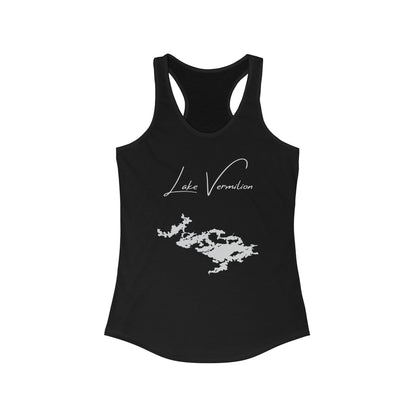 Minnesota  Lake  Vermilion  Racerback-Tank  front  position  view  from  front  solid  black.webp