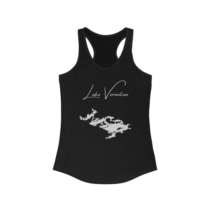 Minnesota  Lake  Vermilion  Racerback-Tank  front  position  view  from  front  solid  black.webp