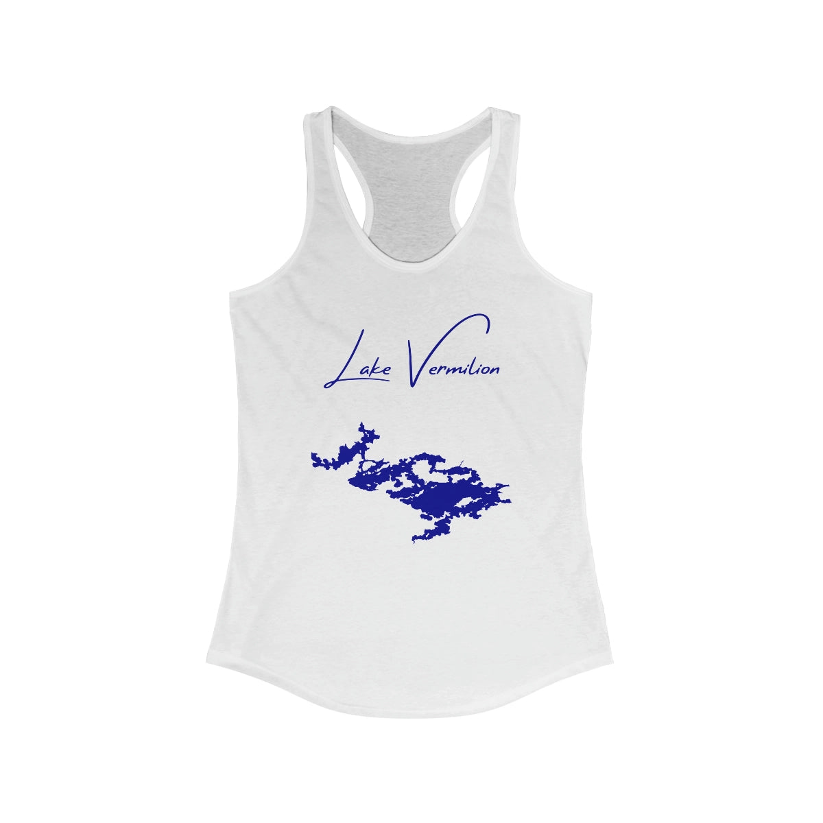 Minnesota  Lake  Vermilion  Racerback-Tank  front  position  view  from  front  solid  white.webp