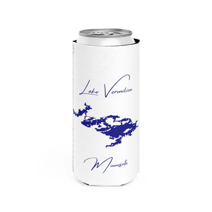 Minnesota  Lake  Vermilion  Slim  Can  Koozie  front  position  view  from  front  white.webp