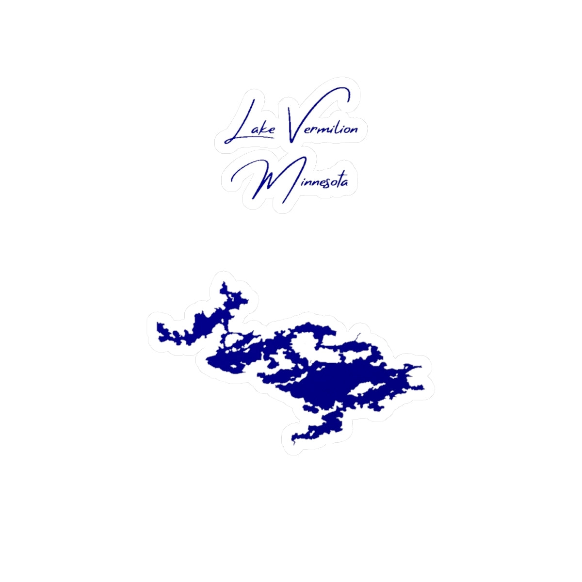 Minnesota  Lake  Vermilion  Vinyl  Decal  other  position  view  from  front  4  x  6.webp