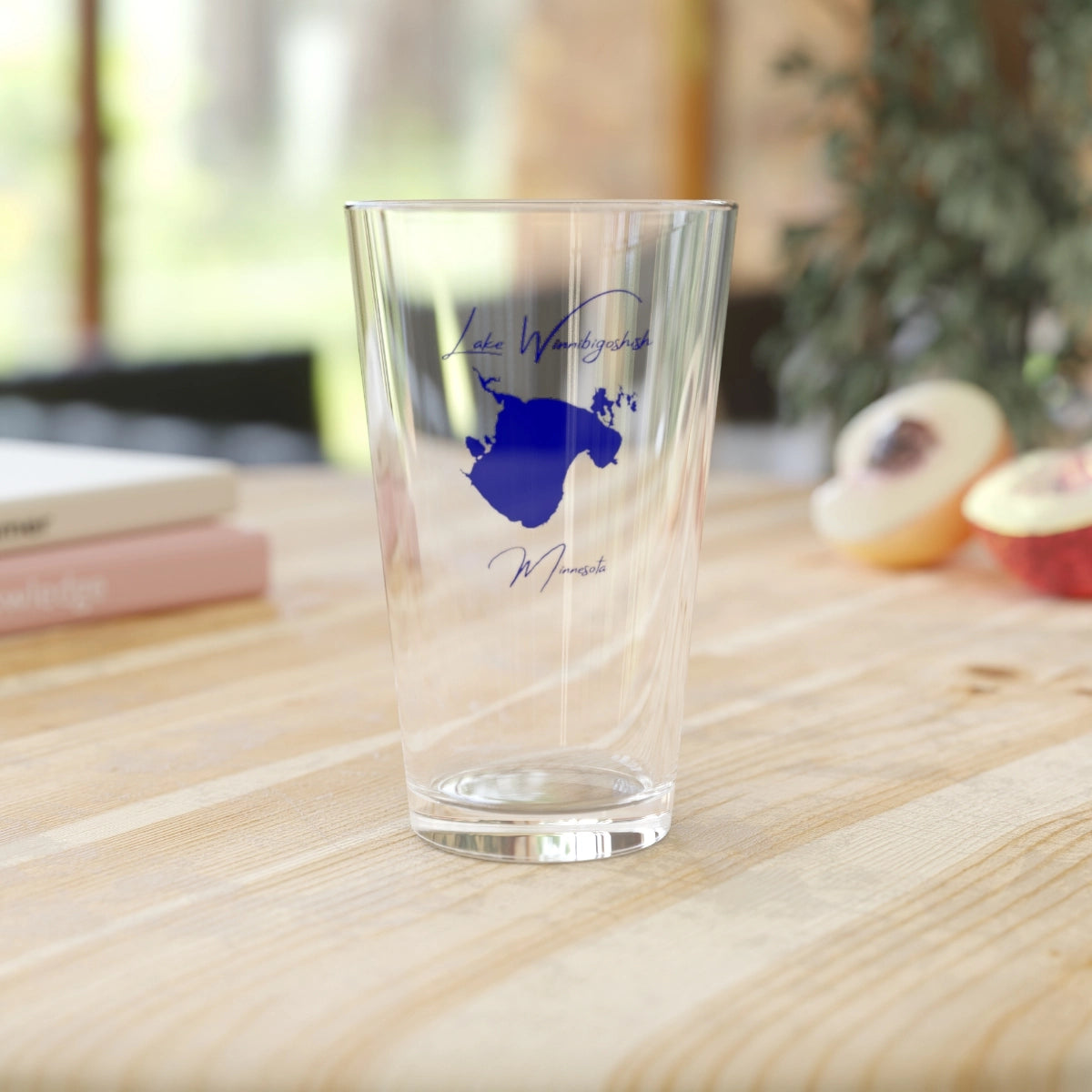 Minnesota  Lake  Winnibigoshish  16oz  Pint  Glass  front  position  view  from  context-2  16oz.webp
