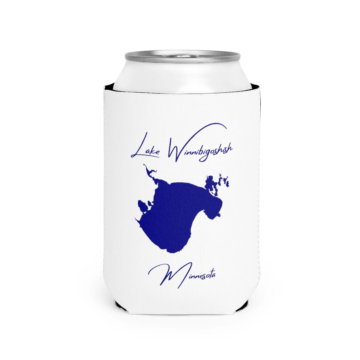 Minnesota  Lake  Winnibigoshish  Can  Koozie  front  position  view  from  front-2  white.webp