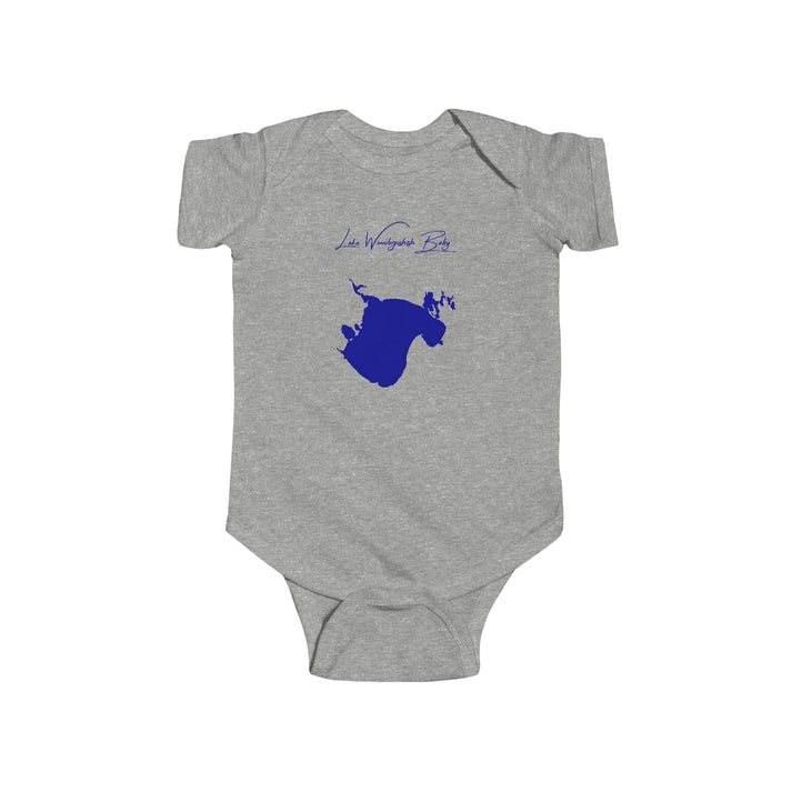 Minnesota  Lake  Winnibigoshish  Onesie  front  position  view  from  front  heather.webp