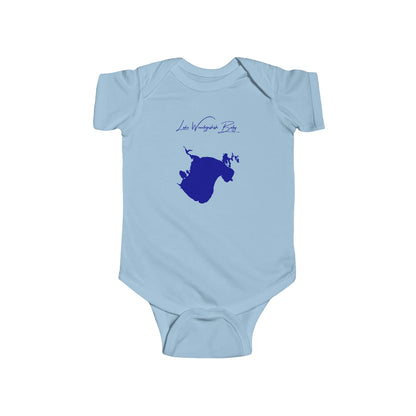 Minnesota  Lake  Winnibigoshish  Onesie  front  position  view  from  front  light  blue.webp