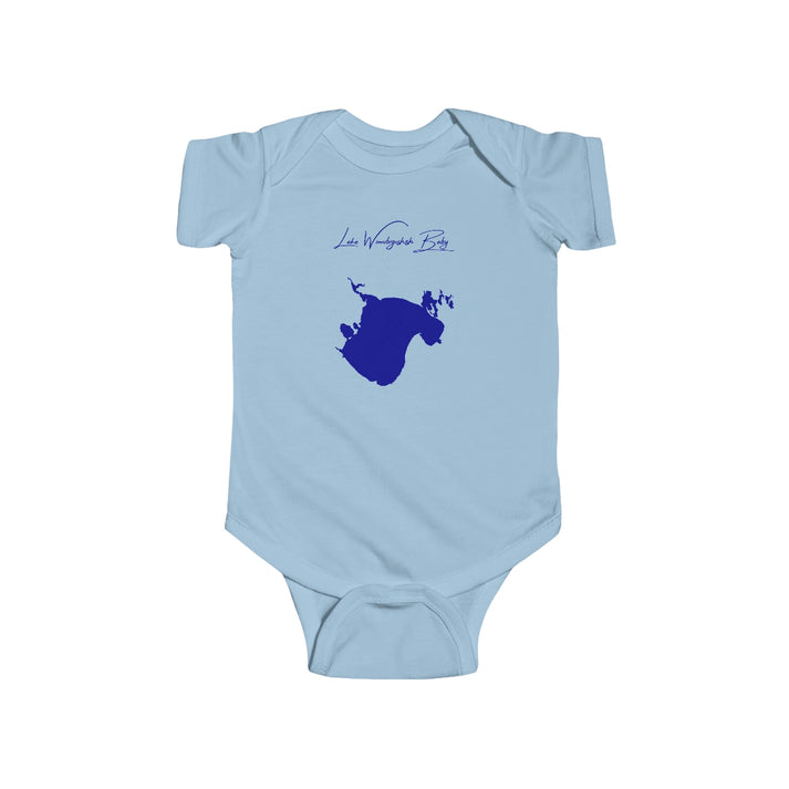 Minnesota  Lake  Winnibigoshish  Onesie  front  position  view  from  front  light  blue.webp