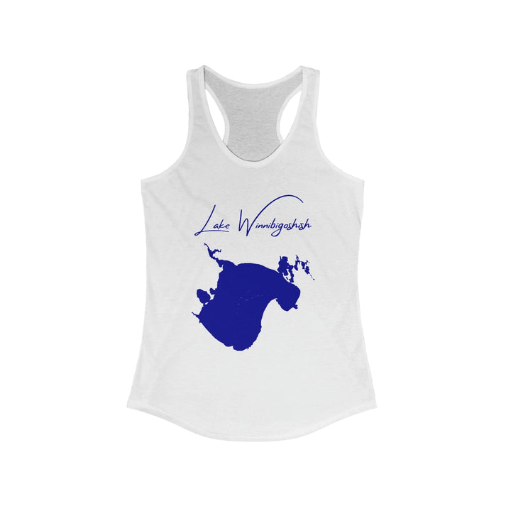Minnesota  Lake  Winnibigoshish  Racerback-Tank  front  position  view  from  front  solid  white.webp