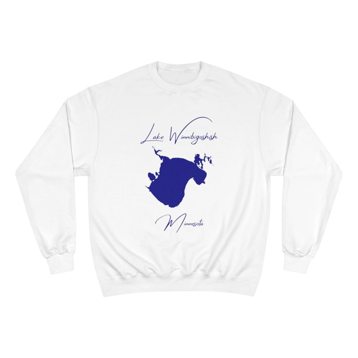 Minnesota  Lake  Winnibigoshish  Sweatshirt  front  position  view  from  front  white.webp