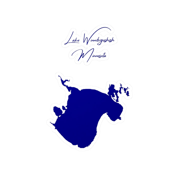 Minnesota  Lake  Winnibigoshish  Vinyl  Decal  other  position  view  from  front  4  x  6.webp