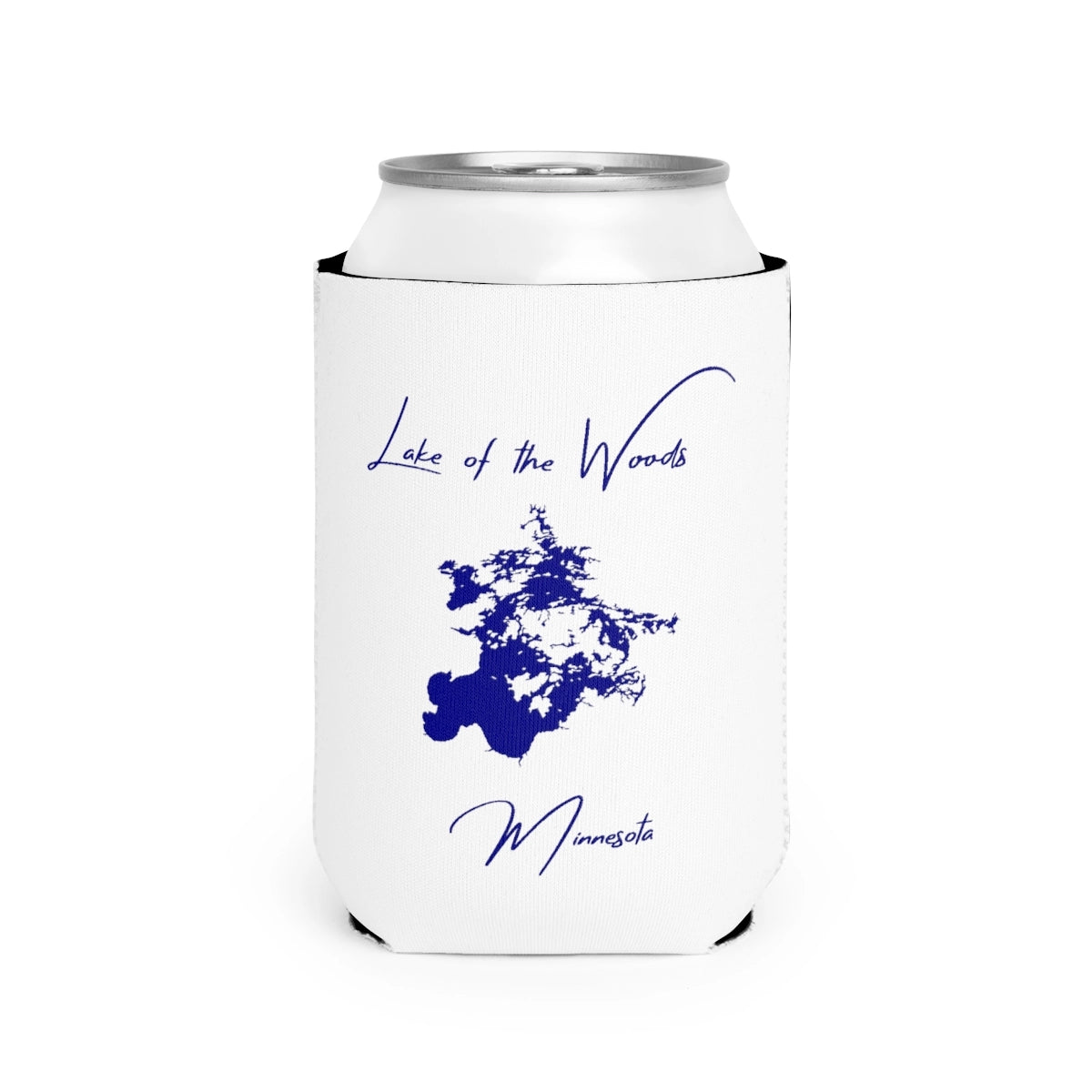 Minnesota  Lake  of  the  Woods  Can  Koozie  front  position  view  from  front-2  white.webp