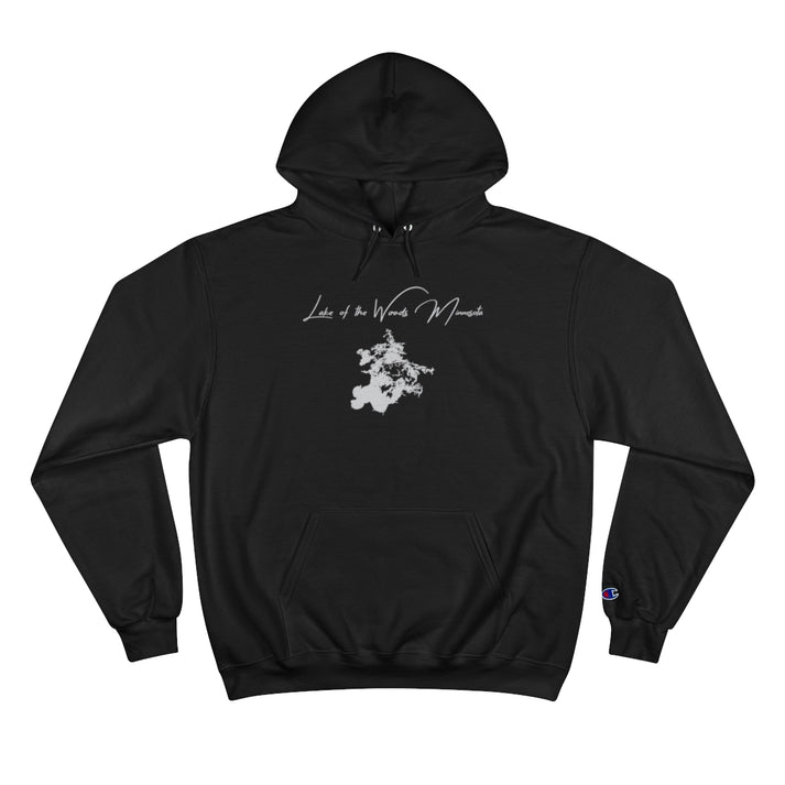 Minnesota  Lake  of  the  Woods  Hoodie  front  position  view  from  front  black.webp
