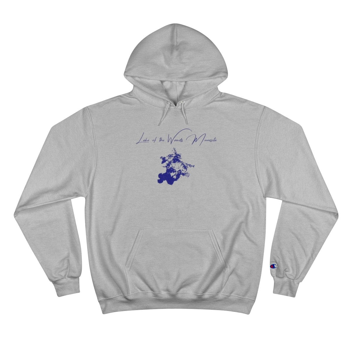 Minnesota  Lake  of  the  Woods  Hoodie  front  position  view  from  front  light  steel.webp