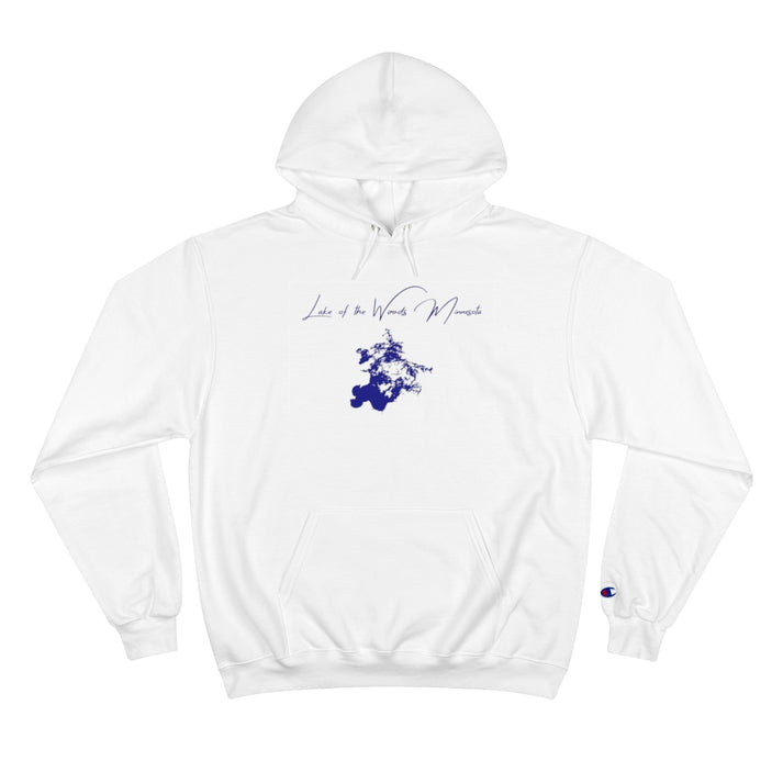 Minnesota  Lake  of  the  Woods  Hoodie  front  position  view  from  front  white.webp