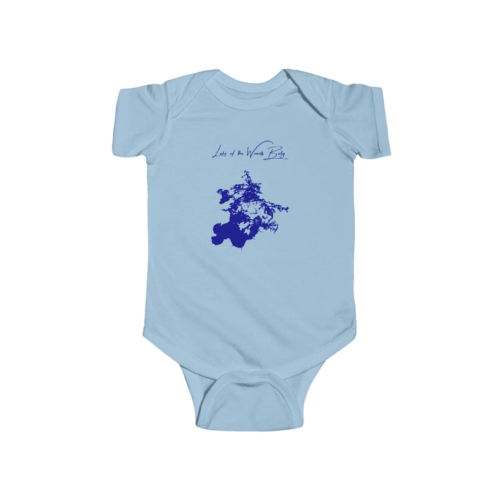 Minnesota  Lake  of  the  Woods  Onesie  front  position  view  from  front  light  blue.webp