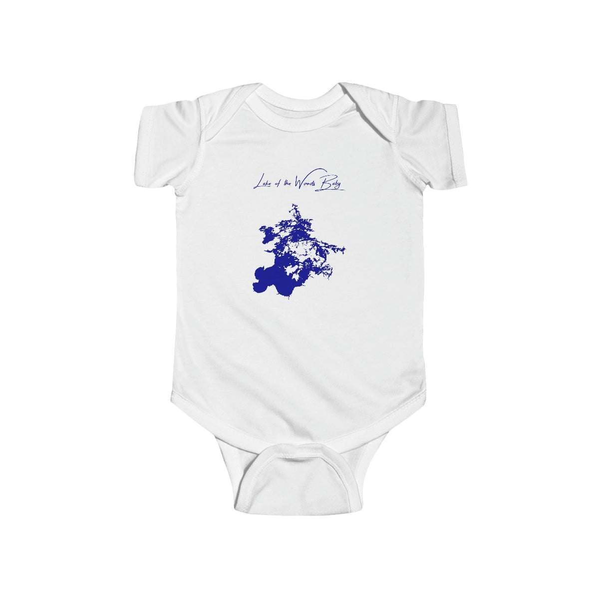 Minnesota  Lake  of  the  Woods  Onesie  front  position  view  from  front  white.webp