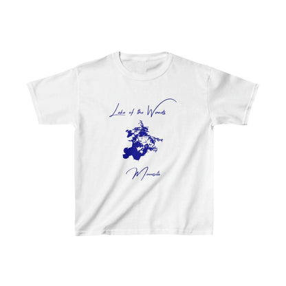 Minnesota  Lake  of  the  Woods  Youth  T-shirt  front  position  view  from  front  white.webp