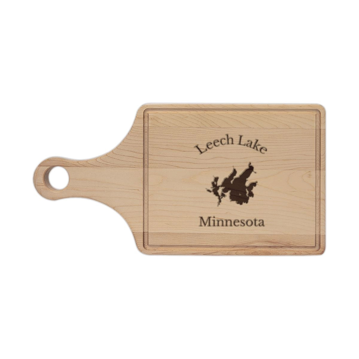 Minnesota  Leech  Lake  Engraved  Cutting  Board  front  position  view  from  front  maple.webp